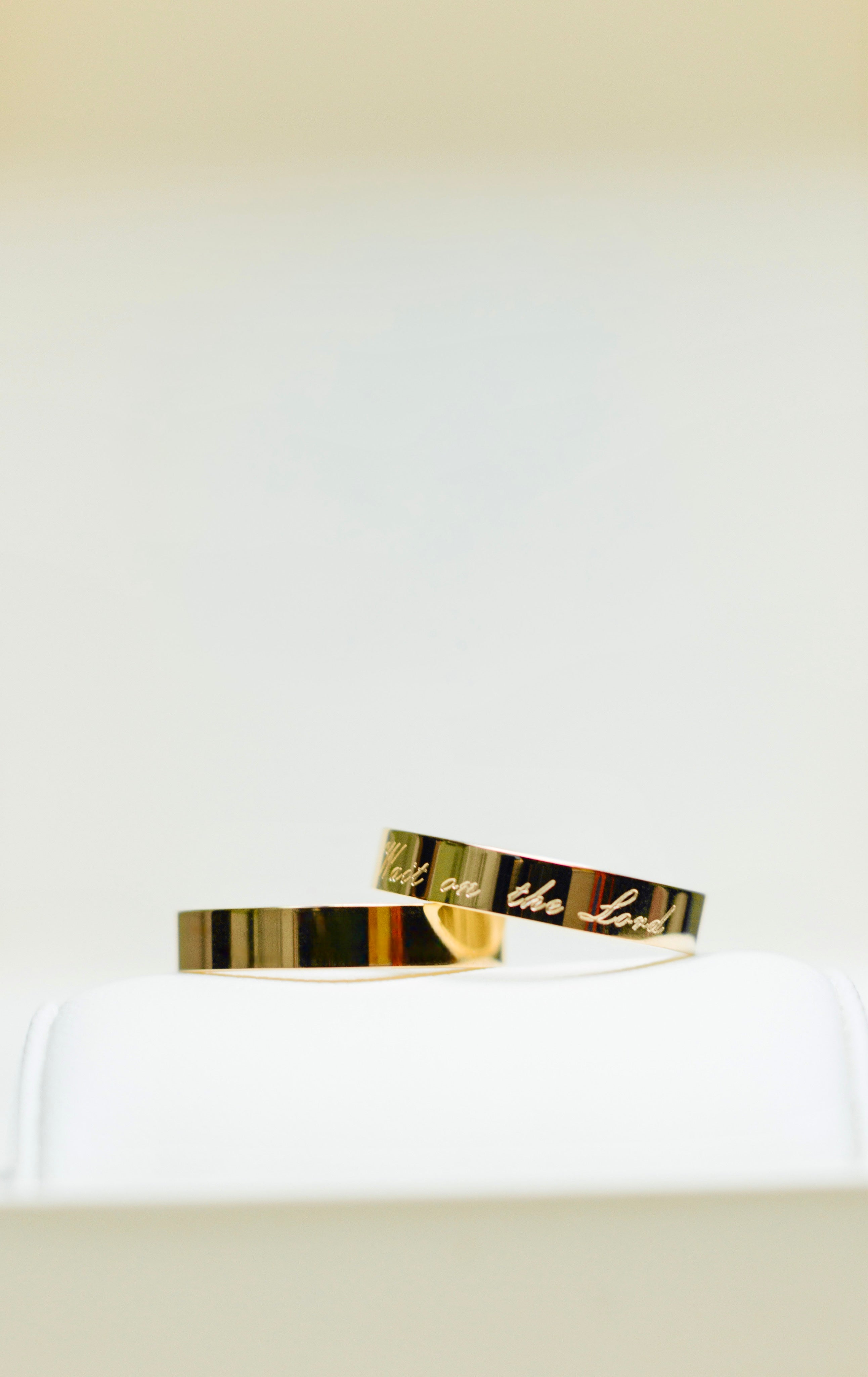 “Wait on the Lord” Ring – 14K Gold Plated Stainless Steel | Engraved with Isaiah 40:31