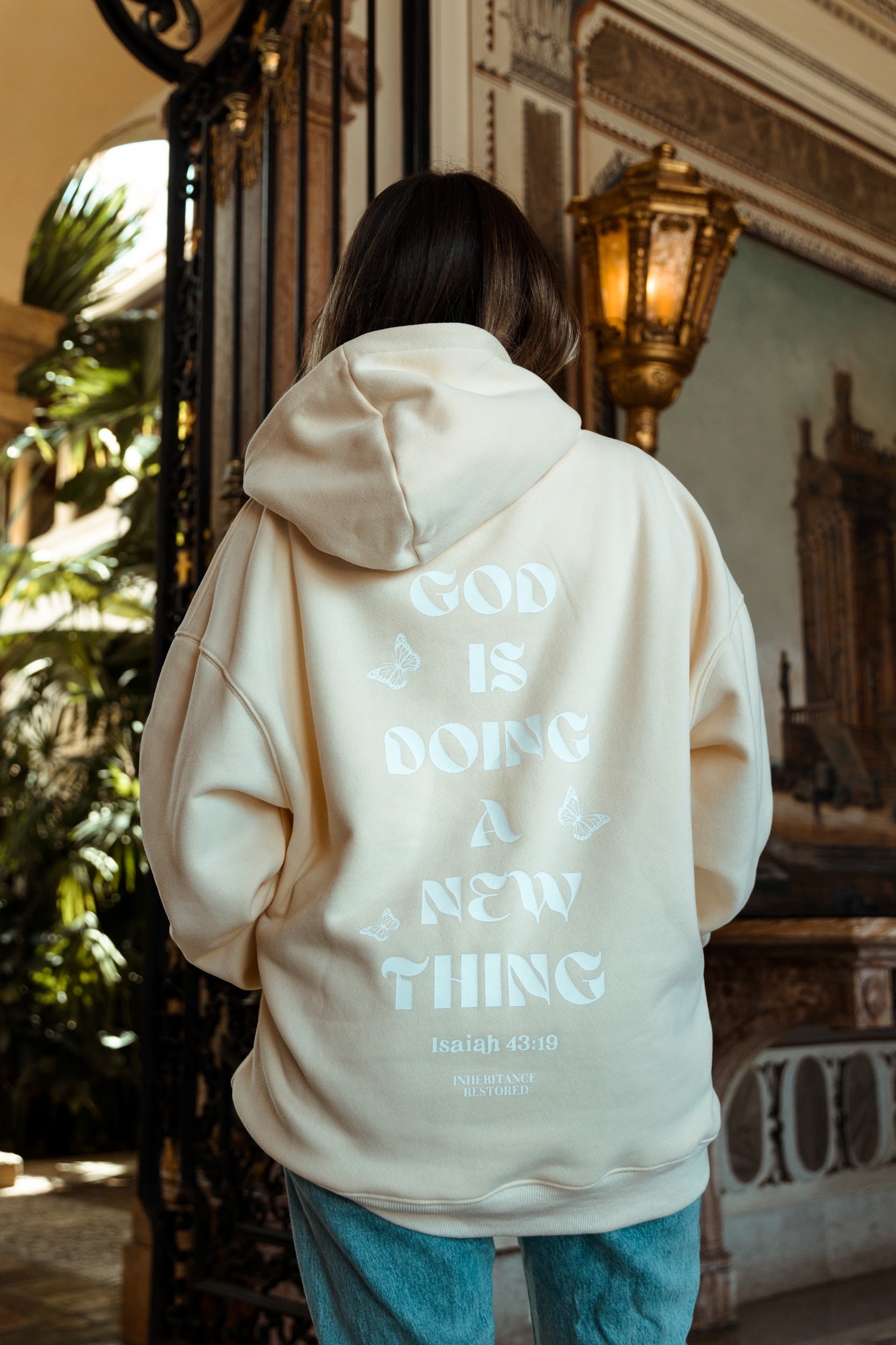 God Is Doing A New Thing Cream Unisex Hoodie